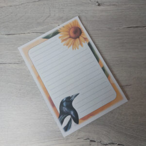 Elster-Sonnenblumen Notizblock